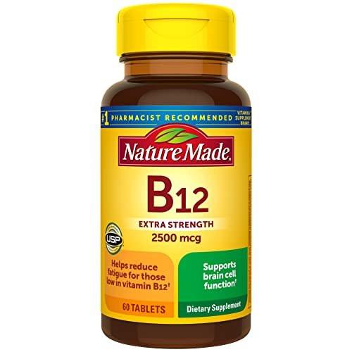 Nature Made Extra Strength Vitamin B12 2500 mcg – 60 Tabletten, 60-Tage-Vorrat für Energie-Stoffwechsel-Unterstützung