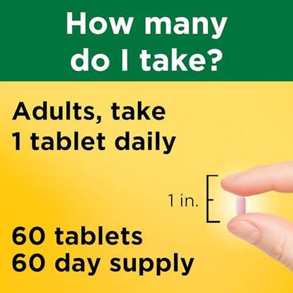 Nature Made Extra Strength Vitamin B12 2500 mcg – 60 Tabletten, 60-Tage-Vorrat für Energie-Stoffwechsel-Unterstützung