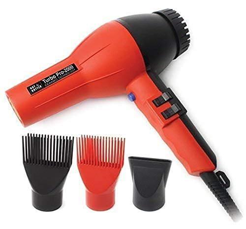 Annie Ceramic Turbo Pro-2000 Haartrockner – Rot/Schwarz 4-teiliges Set