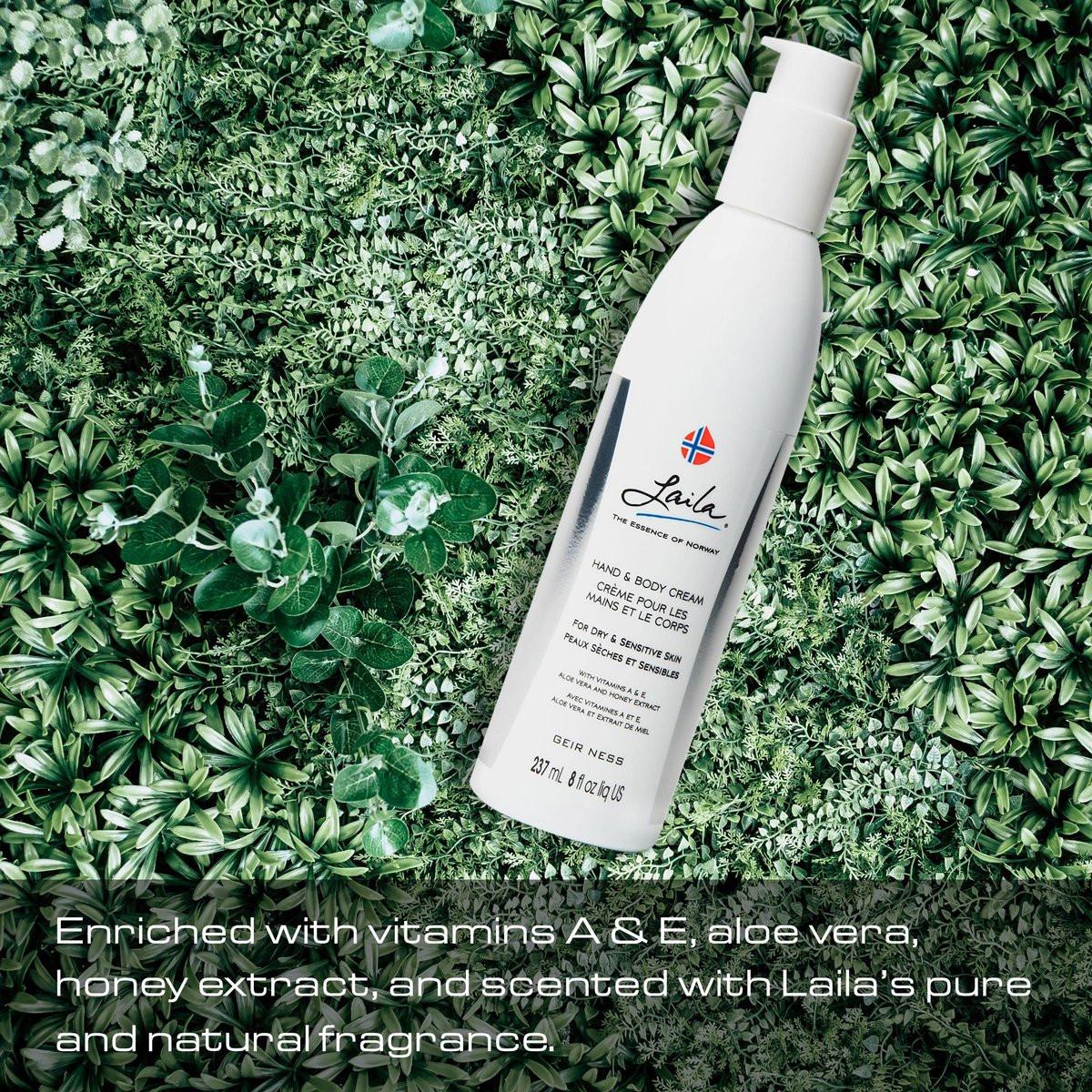 Geir Ness Laila Hand- & Körpercreme – Feuchtigkeitsspendende und pflegende Formel für weiche und geschmeidige Hände – mit Vitamin A & E, Aloe Vera und Honigextrakt