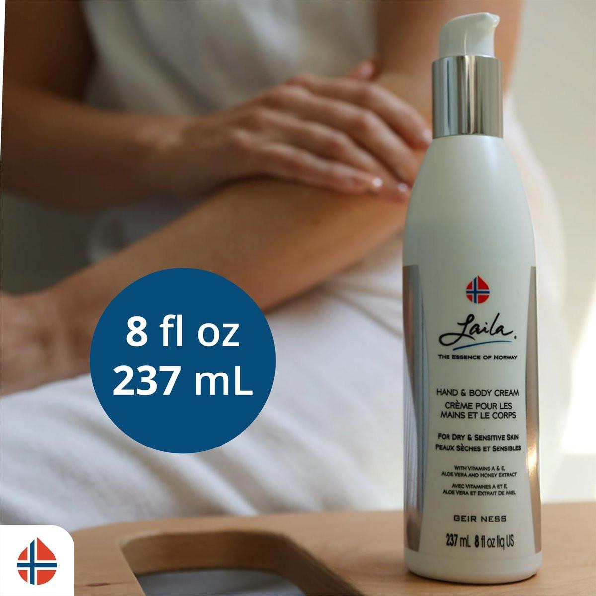 Geir Ness Laila Hand- & Körpercreme – Feuchtigkeitsspendende und pflegende Formel für weiche und geschmeidige Hände – mit Vitamin A & E, Aloe Vera und Honigextrakt