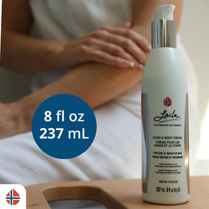 Geir Ness Laila Hand- & Körpercreme – Feuchtigkeitsspendende und pflegende Formel für weiche und geschmeidige Hände – mit Vitamin A & E, Aloe Vera und Honigextrakt