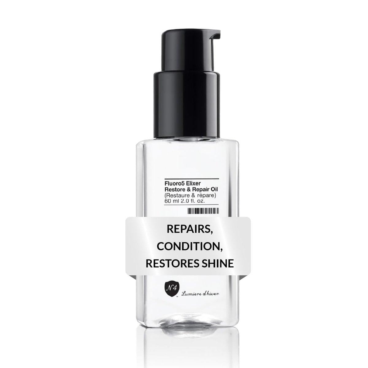 Number 4 Hair Oil Fluoro5 Elixir Restore & Repair – Anti-Frizz Serum für geschädigtes Haar, 60 ml
