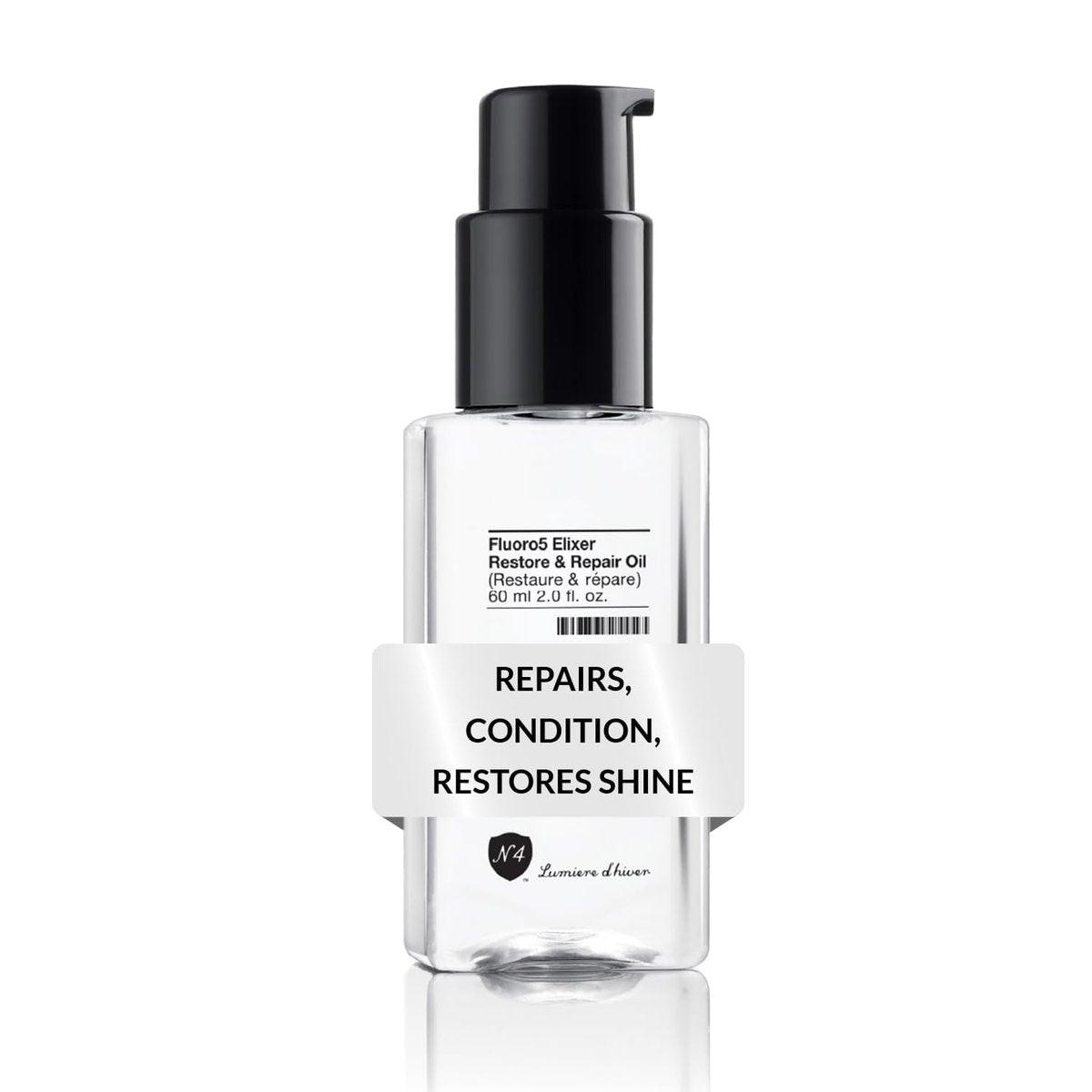 Number 4 Hair Oil Fluoro5 Elixir Restore & Repair – Anti-Frizz Serum für geschädigtes Haar, 60 ml