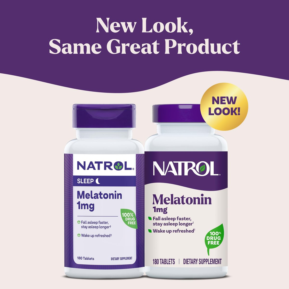 Natrol 1 mg Melatonin Tabletten – 180 Stück, Schlafunterstützung
