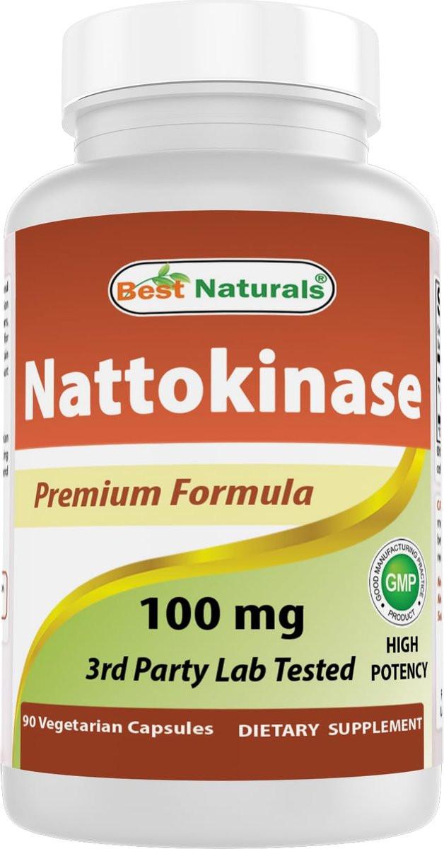 Best Naturals Nattokinase 2000 FU, 100 mg, 90 vegane Kapseln – Hochdosiertes Enzym zur Unterstützung der Herz-Kreislauf-Gesundheit