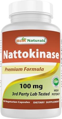 Best Naturals Nattokinase 2000 FU, 100 mg, 90 vegane Kapseln – Hochdosiertes Enzym zur Unterstützung der Herz-Kreislauf-Gesundheit