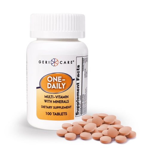 GeriCare One-Daily Multivitamin mit Mineralien für Männer & Frauen (100 Tabletten) | Hochdosiertes Multi-Vitamin & Multimineral Nahrungsergänzungsmittel für Immunsystem, Energie | Tägliche Nährstoffversorgung