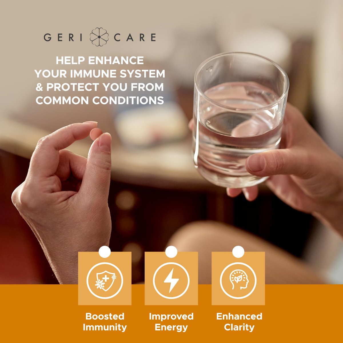 GeriCare One-Daily Multivitamin mit Mineralien für Männer & Frauen (100 Tabletten) | Hochdosiertes Multi-Vitamin & Multimineral Nahrungsergänzungsmittel für Immunsystem, Energie | Tägliche Nährstoffversorgung