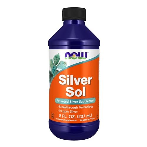 NOW Foods Silver Sol 10 PPM – Kolloidales Silber mit elementarem Silber und entionisiertem Wasser, flüssig, 240 ml