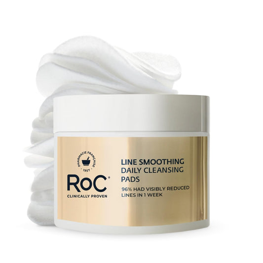 RoC Resurfacing Disks, hypoallergene Reinigungstücher für Falten und Hautton, ölfreies Peeling, 28 Stück