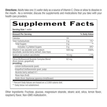 Country Life Acerola Vitamin C Complex 500mg – Kautabletten mit Acerola, Zitrus-Bioflavonoiden & Hagebutte, Immunsystem-Unterstützung, glutenfrei, vegan, 90 Kautabletten