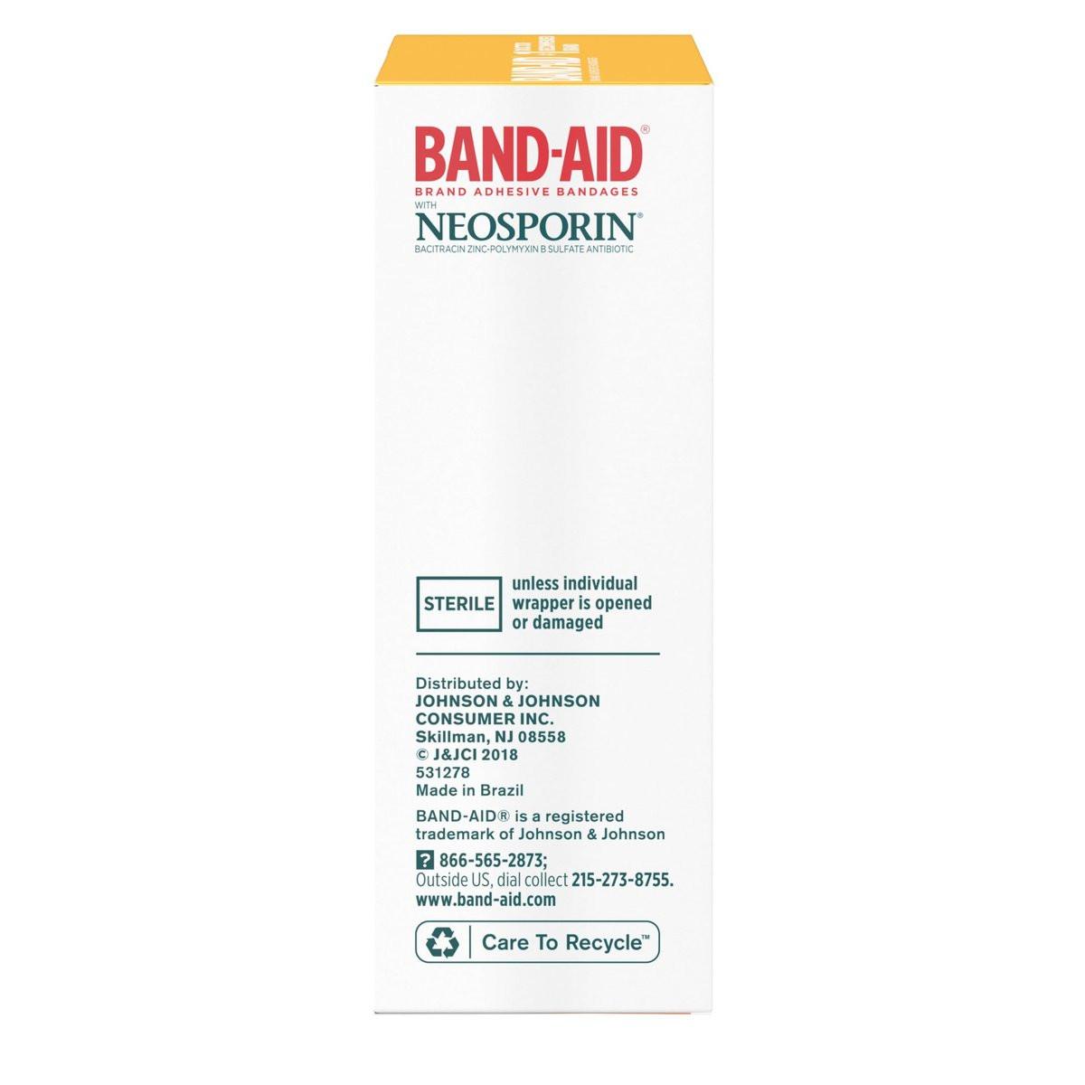 Band-Aid Wundpflaster Infektionsschutz mit Neosporin Antibiotischer Salbe, gemischte Größen, für Wundversorgung und Erste Hilfe, 20 Stück