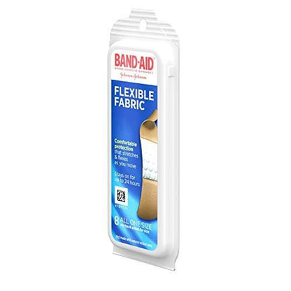 Band-Aid Flexible Fabric Pflaster – 8er Pack für unterwegs, Wundversorgung und Schutz