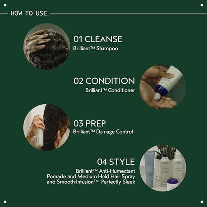 Aveda Brilliant Damage Control | Entwirrungsspray | Hitzeschutzspray | Reduziert Schäden und Haarbruch | Jasmin, Rose, Nelken Aroma | 250 ml