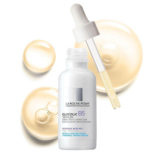 La Roche-Posay Glykolsäure Serum mit Tranexamsäure, Kojisäure und Vitamin B5 – Reduziert dunkle Flecken und Verfärbungen, Hautton-Korrektor zum Aufhellen und Ausgleichen des Hauttons