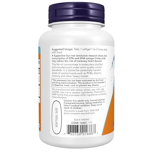 NOW Foods Tri-3D Omega™ Fischöl mit Vitamin D-3, Triglyceridform, molekulardestilliert, 90 Weichkapseln