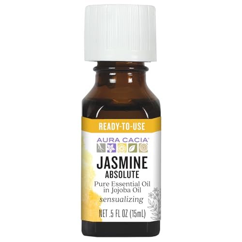 Aura Cacia Precious Essentials Jasmin Absolut mit Jojoba – 0,5 oz ätherisches Öl