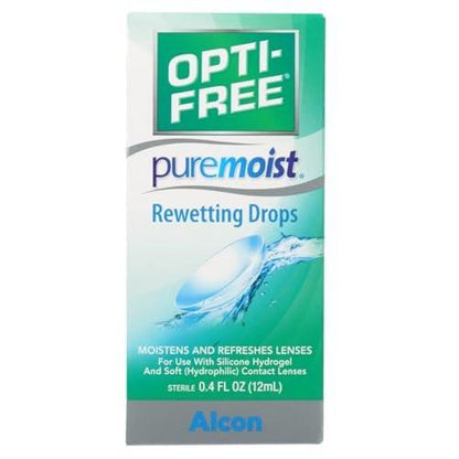 Opti-Free Puremoist Benetzungstropfen für Kontaktlinsen, 12 ml