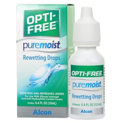 Opti-Free Puremoist Benetzungstropfen für Kontaktlinsen, 12 ml