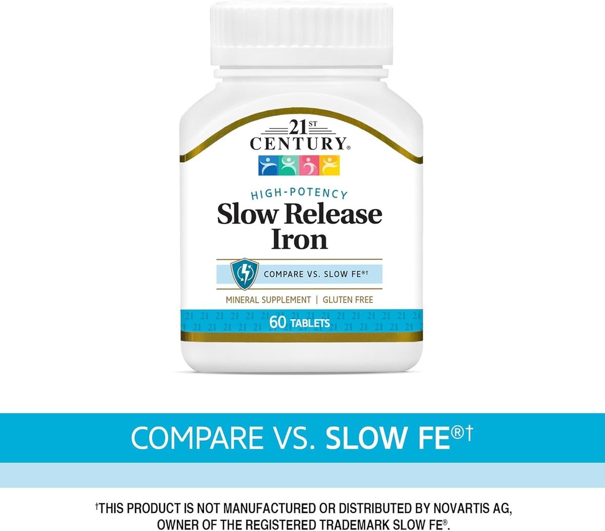 21st Century Slow Release Eisen Tabletten, 60 Stück (3er-Pack)