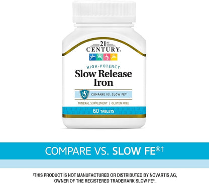 21st Century Slow Release Eisen Tabletten, 60 Stück (3er-Pack)