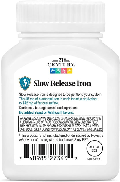 21st Century Slow Release Eisen Tabletten, 60 Stück (3er-Pack)