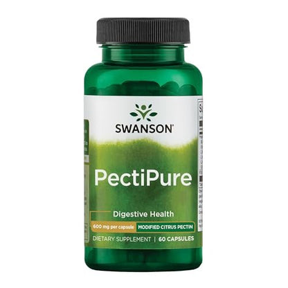 Swanson PectiPure Modifiziertes Zitruspektin – 60 Kapseln à 600 mg für Zell- und Verdauungsgesundheit