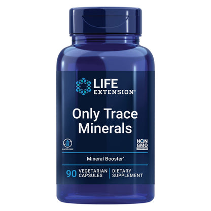 Life Extension Only Trace Minerals – Tägliche Dosis Zink, Chrom, Bor, Kupfer, Mangan, Vanadylsulfat – Glutenfrei, Nicht-GVO, Vegetarisch, 90 Kapseln