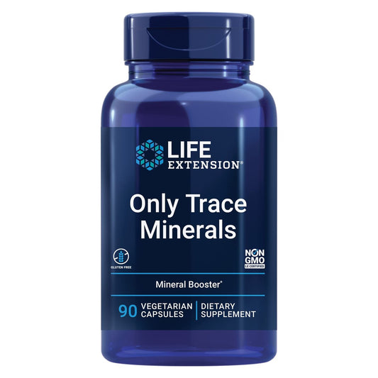 Life Extension Only Trace Minerals – Tägliche Dosis Zink, Chrom, Bor, Kupfer, Mangan, Vanadylsulfat – Glutenfrei, Nicht-GVO, Vegetarisch, 90 Kapseln
