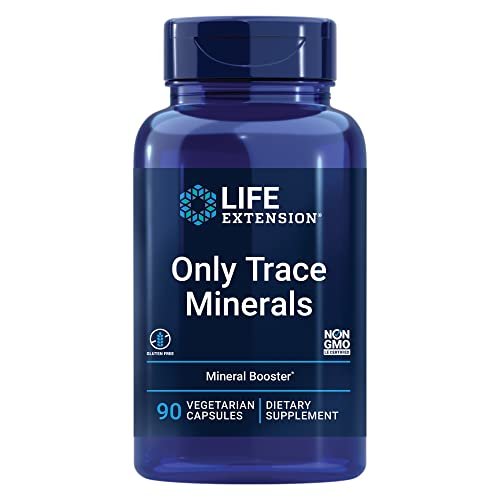 Life Extension Only Trace Minerals – Tägliche Dosis Zink, Chrom, Bor, Kupfer, Mangan, Vanadylsulfat – Glutenfrei, Nicht-GVO, Vegetarisch, 90 Kapseln