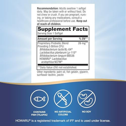 Nature's Way Pearls Max Potency Probiotikum für Männer und Frauen – Unterstützt Verdauung, Immunsystem und Darmgesundheit*, 5 Milliarden lebende Kulturen, keine Kühlung erforderlich, 30 Softgels