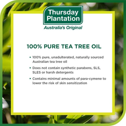 Thursday Plantation 100% reines australisches Teebaumöl – 50 ml – Natürliches ätherisches Öl – Reinigt und pflegt die Haut – Hergestellt in Australien