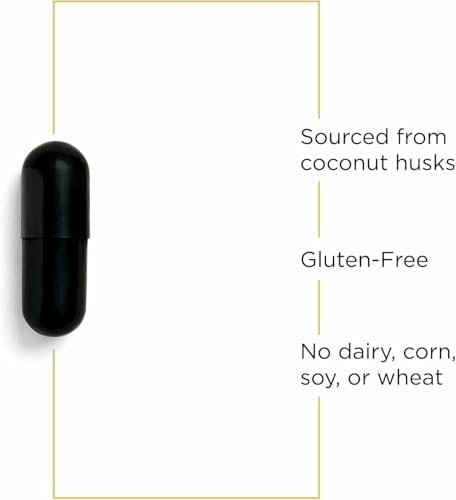 Integrative Therapeutics Aktivkohle – Verdauungs- und Darmgesundheit Nahrungsergänzungsmittel* – Effektive gastrointestinale Unterstützung* – Glutenfrei & laktosefrei – 100 Kapseln (50 Portionen)