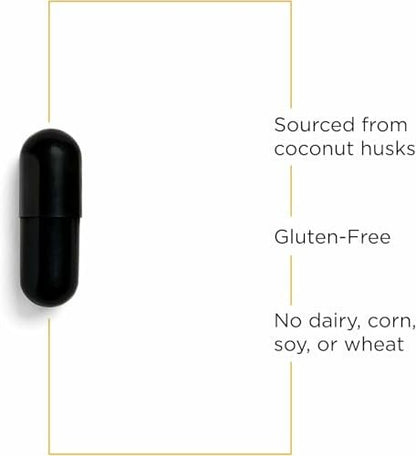 Integrative Therapeutics Aktivkohle – Verdauungs- und Darmgesundheit Nahrungsergänzungsmittel* – Effektive gastrointestinale Unterstützung* – Glutenfrei & laktosefrei – 100 Kapseln (50 Portionen)