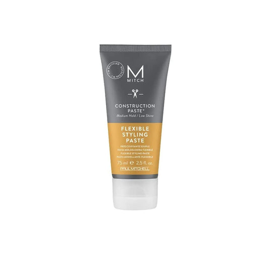MITCH by Paul Mitchell Construction Paste für Männer – Mittlerer Halt, Leichter Glanz, Für alle Haartypen und kurzes bis mittellanges Haar, 75 ml
