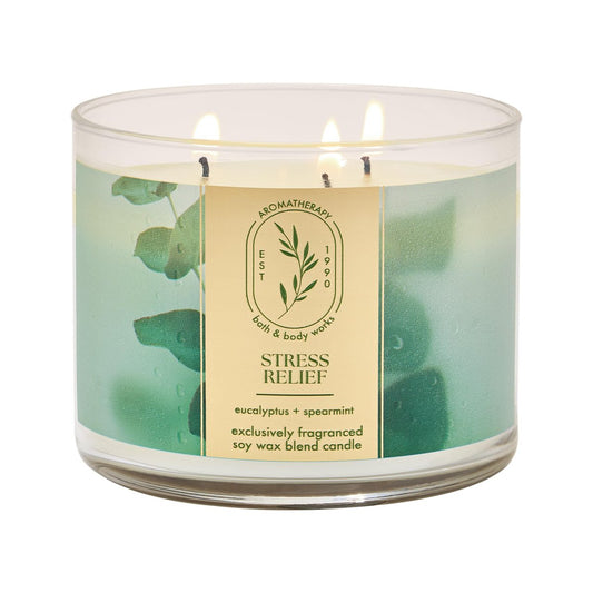 Bath & Body Works Eucalyptus Spearmint 3-Docht-Kerze – Duftkerze für Zuhause – Lang anhaltender, raumfüllender Duft – Hohe Duftölkonzentration – Sojawachsmischung