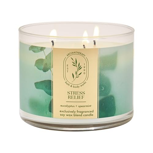 Bath & Body Works Eucalyptus Spearmint 3-Docht-Kerze – Duftkerze für Zuhause – Lang anhaltender, raumfüllender Duft – Hohe Duftölkonzentration – Sojawachsmischung