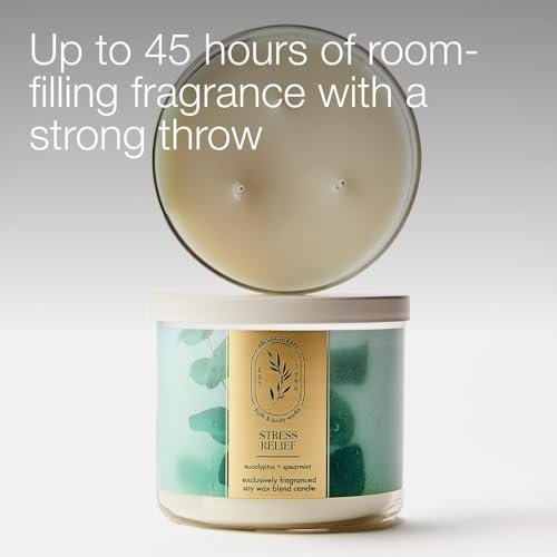 Bath & Body Works Eucalyptus Spearmint 3-Docht-Kerze – Duftkerze für Zuhause – Lang anhaltender, raumfüllender Duft – Hohe Duftölkonzentration – Sojawachsmischung