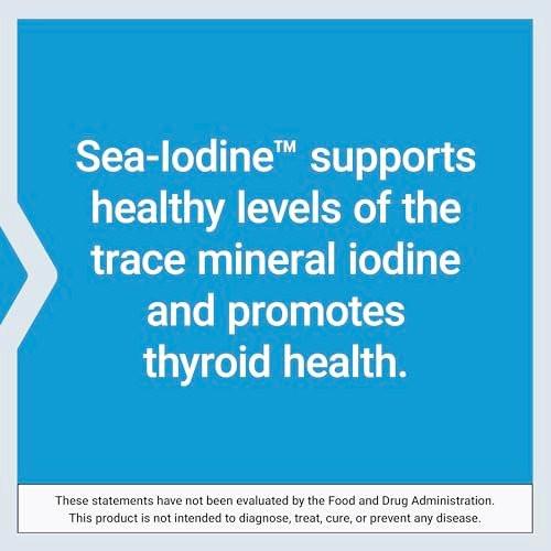 Life Extension Sea-Iodine™ – Jod aus Meeresalgen und Blasentang, unterstützt gesunde Schilddrüsenfunktion, nicht-GVO, glutenfrei, vegetarisch, 60 Kapseln