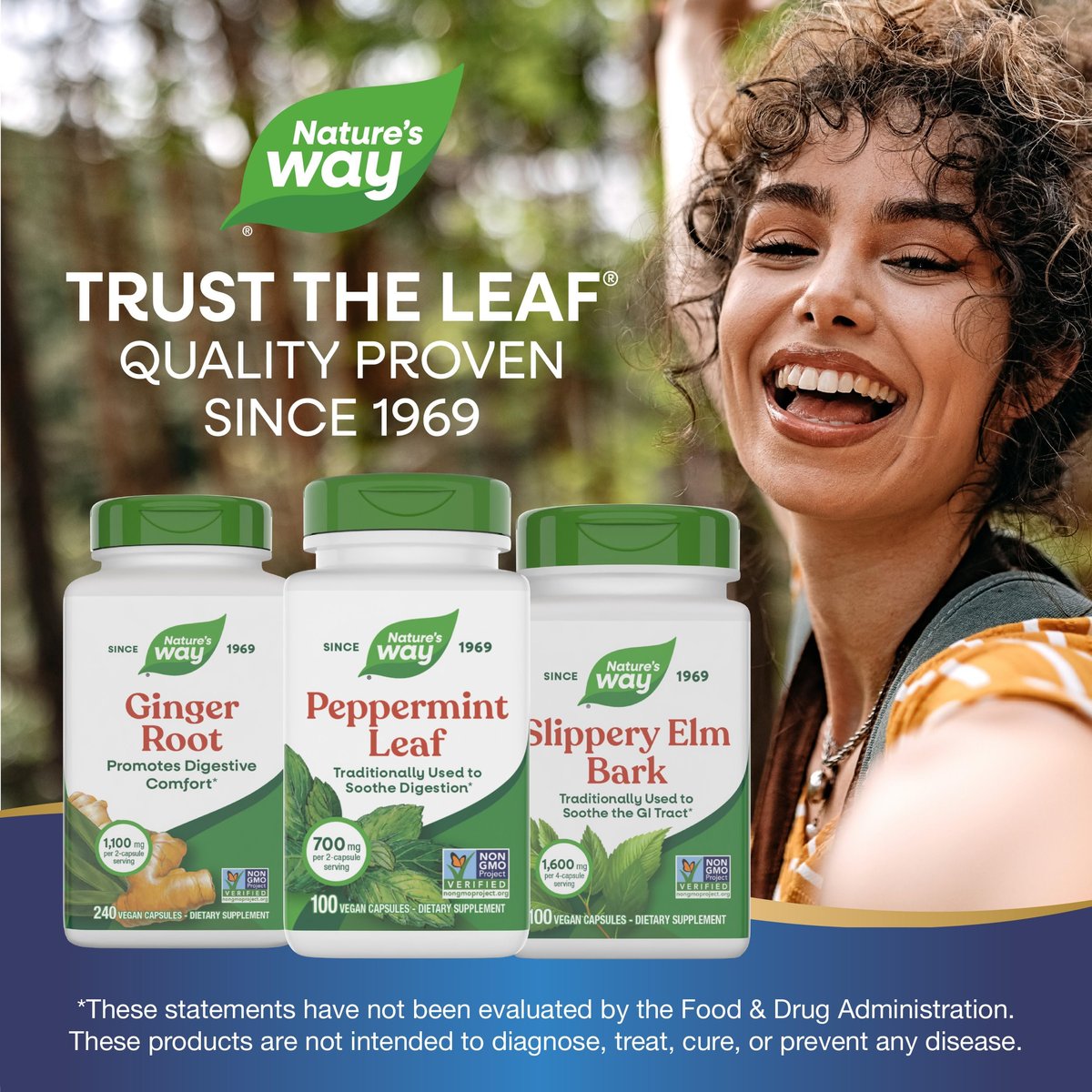 Nature's Way Pfefferminzblätter – Traditionell zur Unterstützung der Verdauung*, 700 mg pro 2-Kapsel-Portion, Pfefferminz-Ergänzung, Non-GMO Project verifiziert, 100 vegane Kapseln (Verpackung kann variieren)