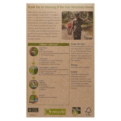 If You Care Haushaltshandschuhe mit Baumwollflausch – Mittelgroß, Fair Trade, langlebig – 1 Paar