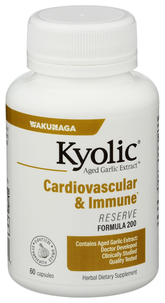 Kyolic Alter Knoblauch Extrakt Formula 200 – Herz-Kreislauf & Immunsystem*, Reserve, 60 Kapseln