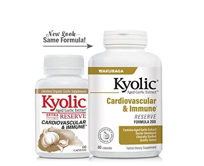Kyolic Alter Knoblauch Extrakt Formula 200 – Herz-Kreislauf & Immunsystem*, Reserve, 60 Kapseln