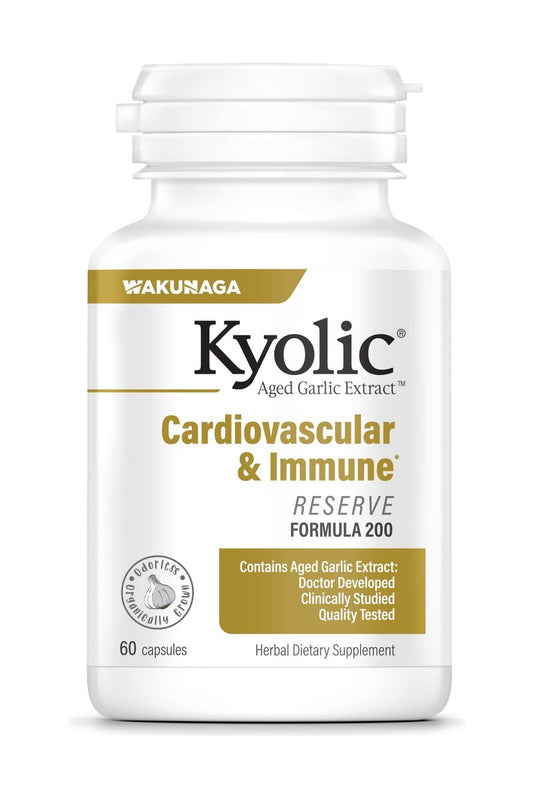 Kyolic Alter Knoblauch Extrakt Formula 200 – Herz-Kreislauf & Immunsystem*, Reserve, 60 Kapseln