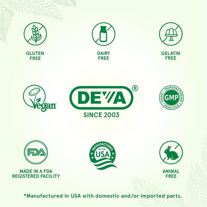 DEVA Vegane Leinsamenöl Kapseln – 90 vegane Kapseln, reich an Omega-3-Fettsäuren