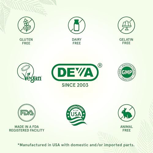 DEVA Vegane Leinsamenöl Kapseln – 90 vegane Kapseln, reich an Omega-3-Fettsäuren