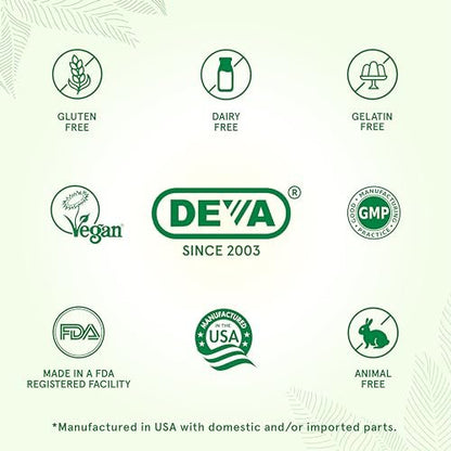 DEVA Vegane Leinsamenöl Kapseln – 90 vegane Kapseln, reich an Omega-3-Fettsäuren