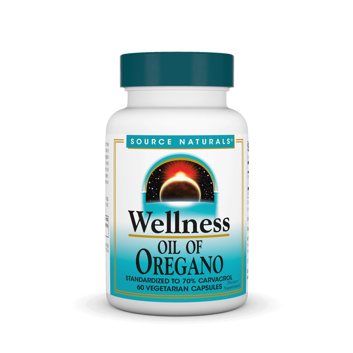 Source Naturals Wellness Öl des Oreganos - Standardisiert auf 70 % Carvacrol - 60 vegane Kapseln