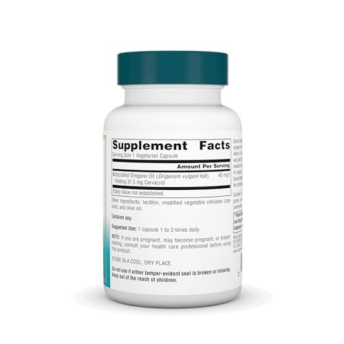 Source Naturals Wellness Öl des Oreganos - Standardisiert auf 70 % Carvacrol - 60 vegane Kapseln